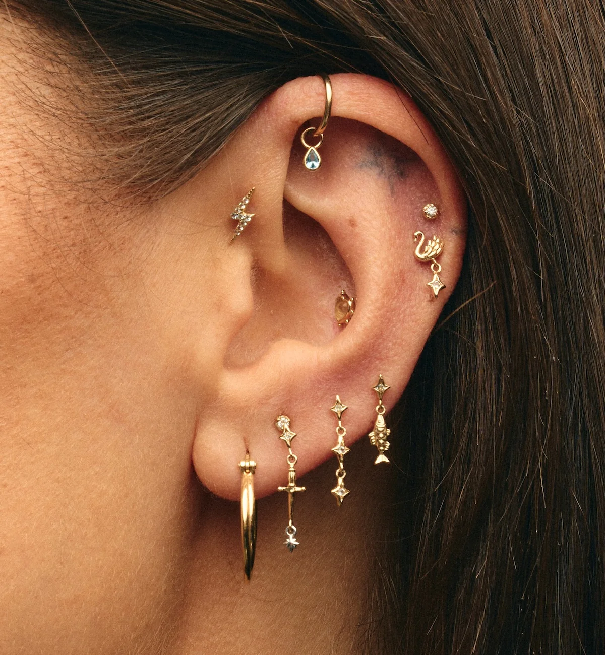 Cosmic Obelisk Piercing Front 14K - Image 4