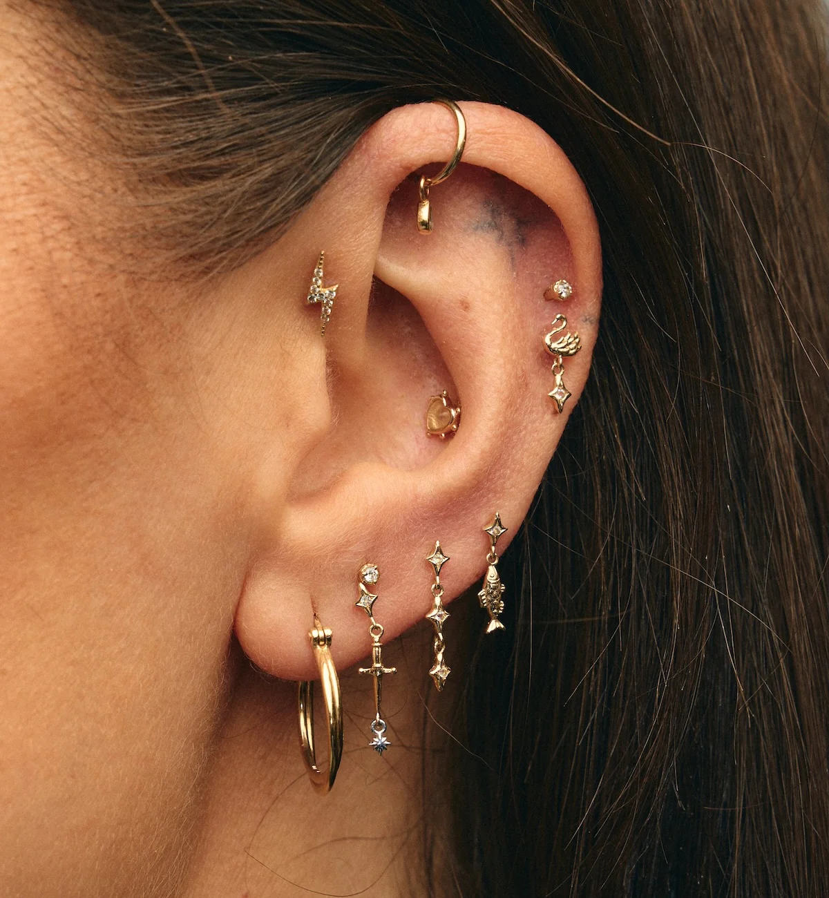 Cosmic Obelisk Piercing Front 14K - Image 5