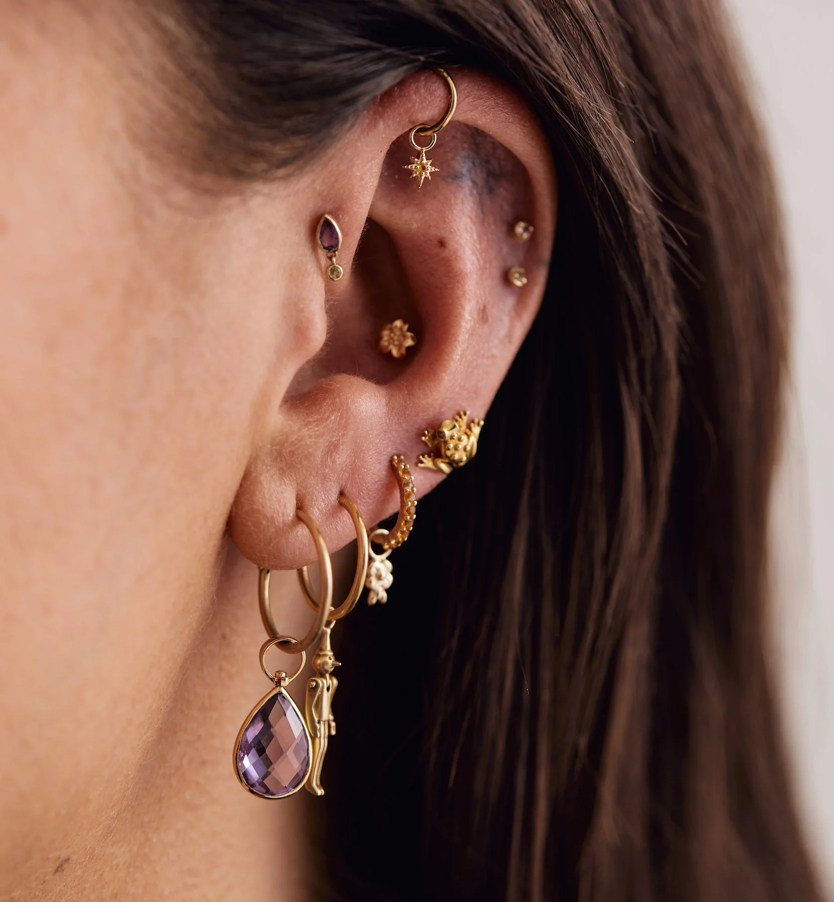 Flower Boy Piercing Front 14K - Image 3