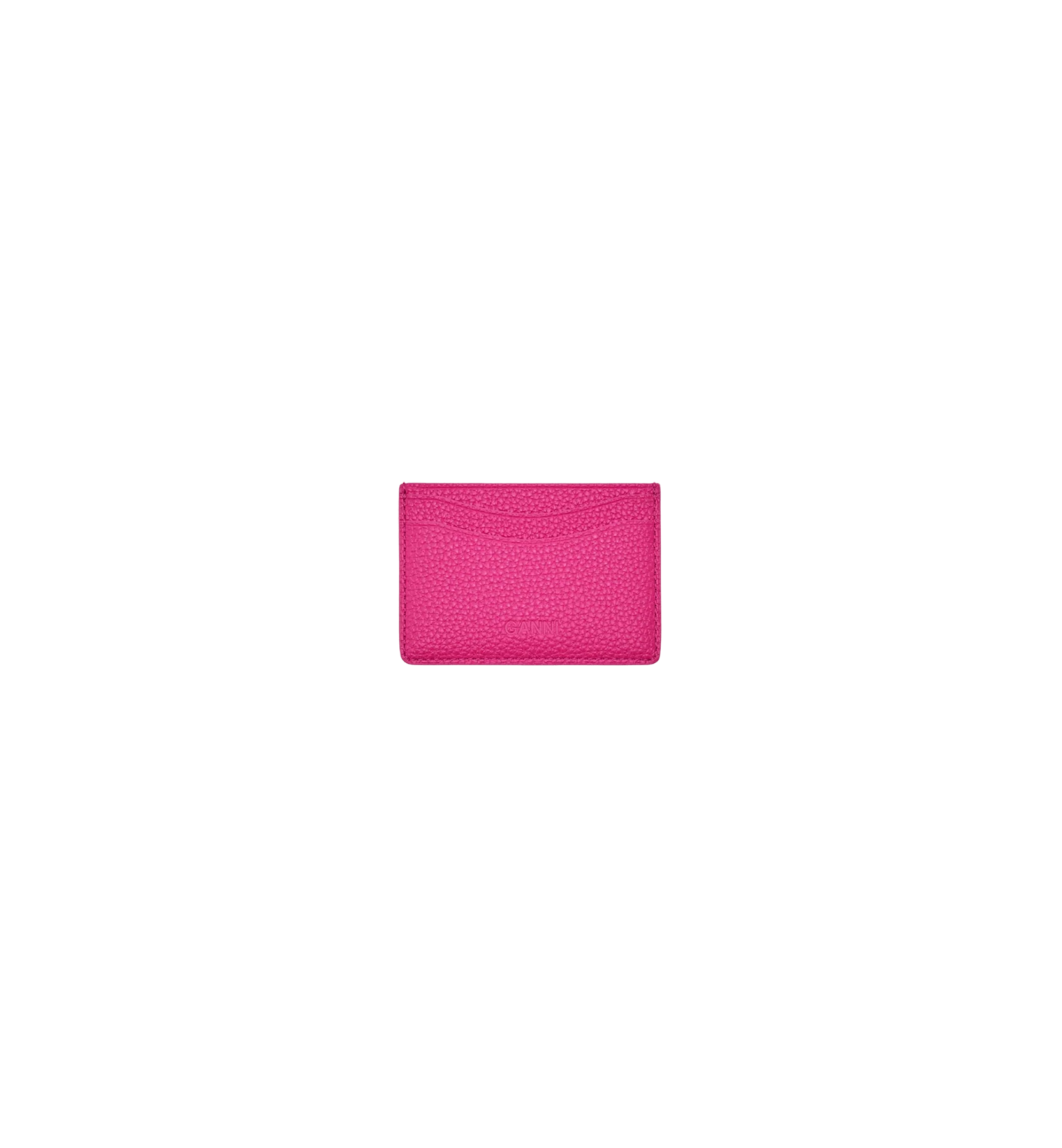 GANNI Pink Bou Card Holder Grained - Image 3