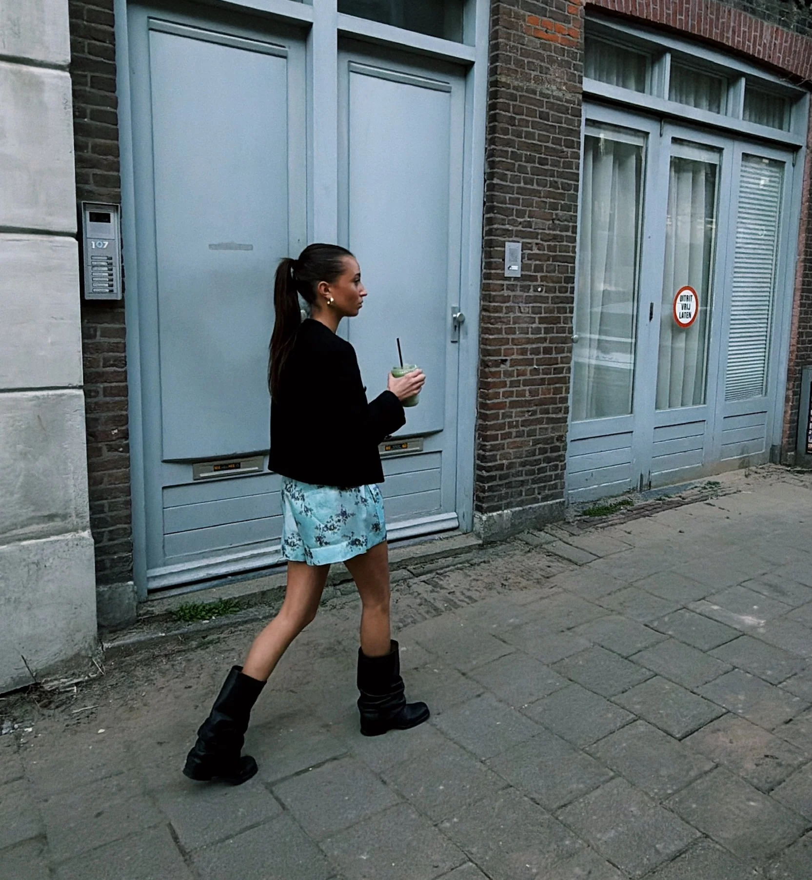 GANNI Printed Silk Twill Elasticated Shorts - Image 4