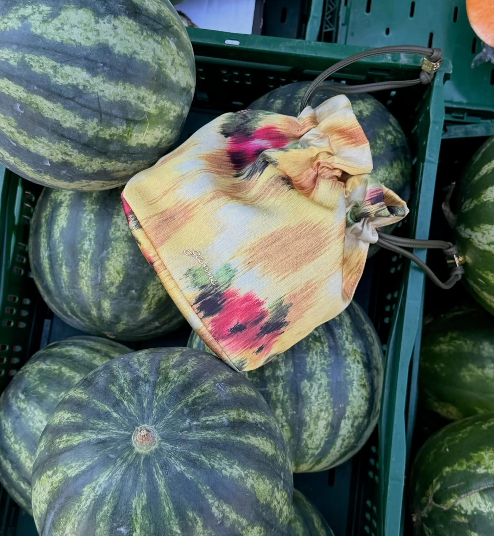 GANNI Printed Taffeta Pouch - Image 4