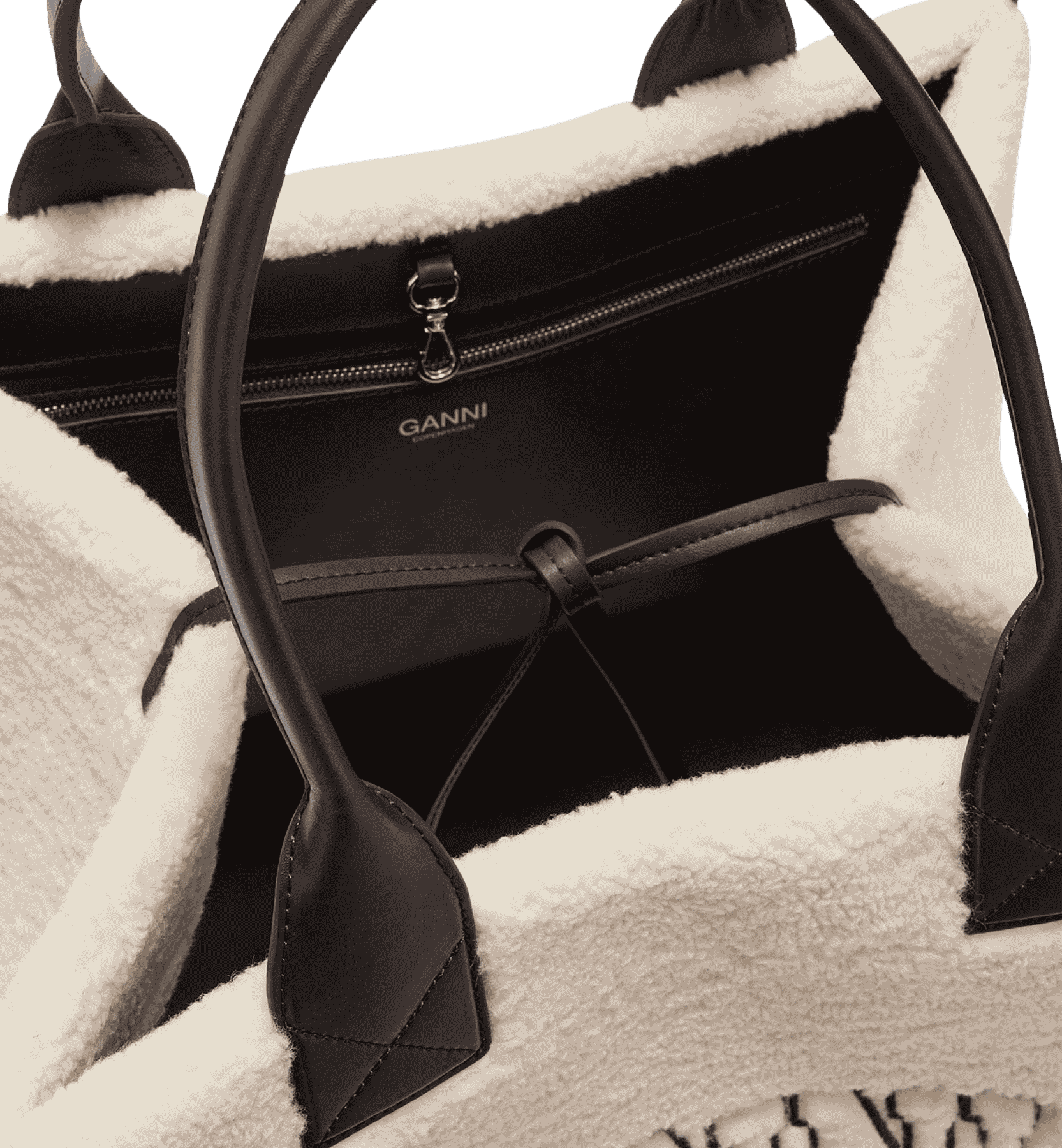 GANNI XXL Shearling Shopper - Image 4