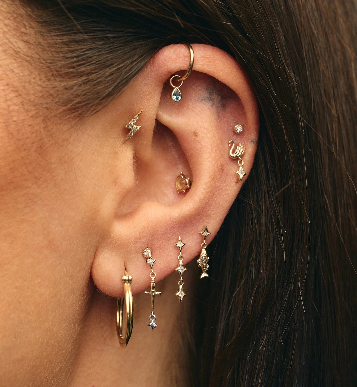Hooked On You Piercing Front 14K - Image 4