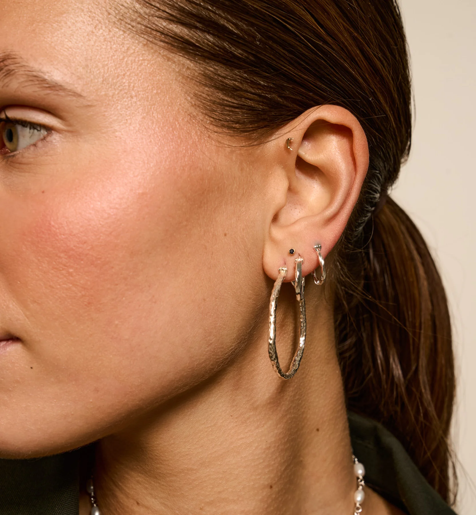 Large Organic Hoop Earrings - Image 6