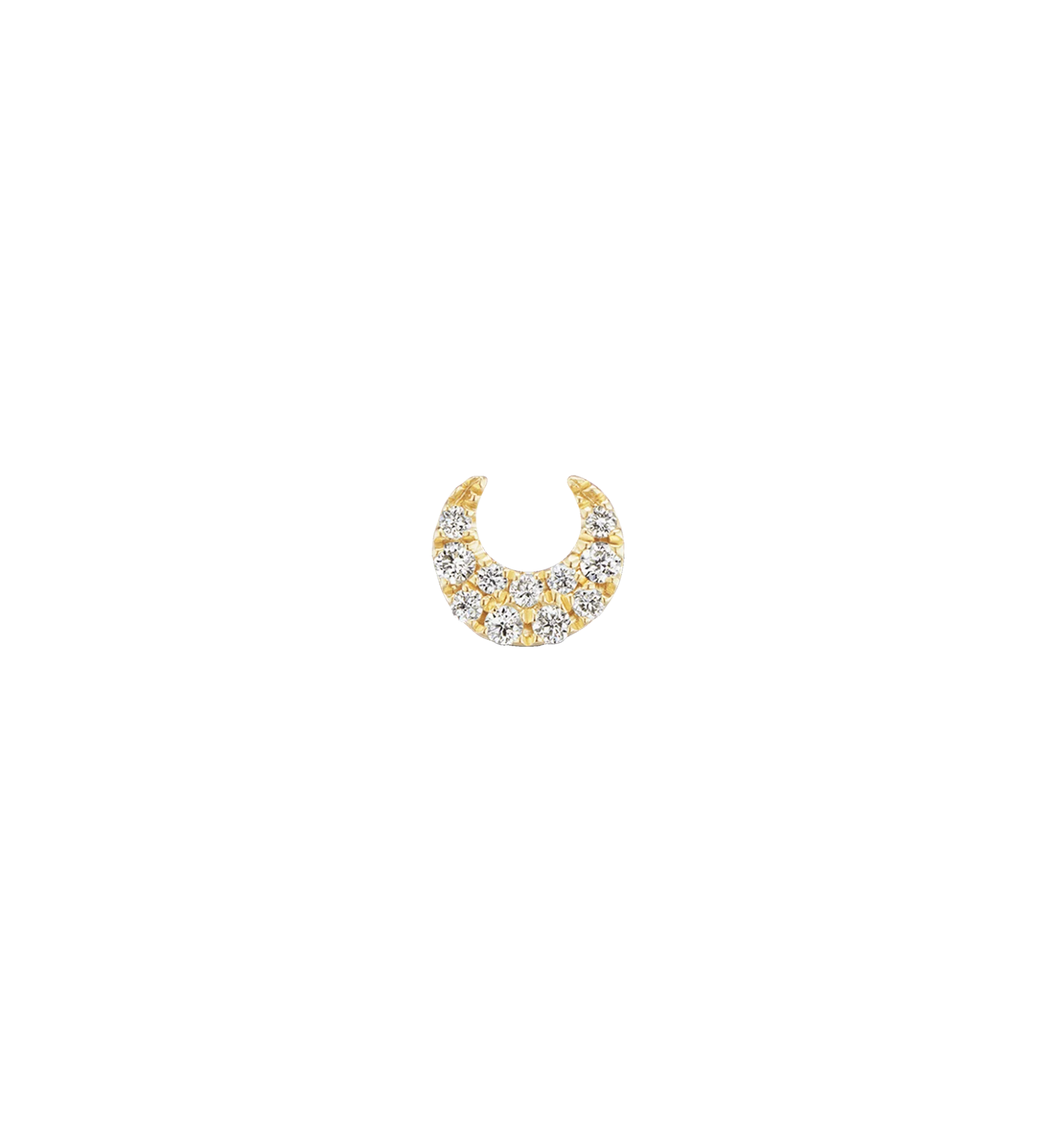 Maria Tash Diamond Moon Threaded Stud Earring 14K - Image 3