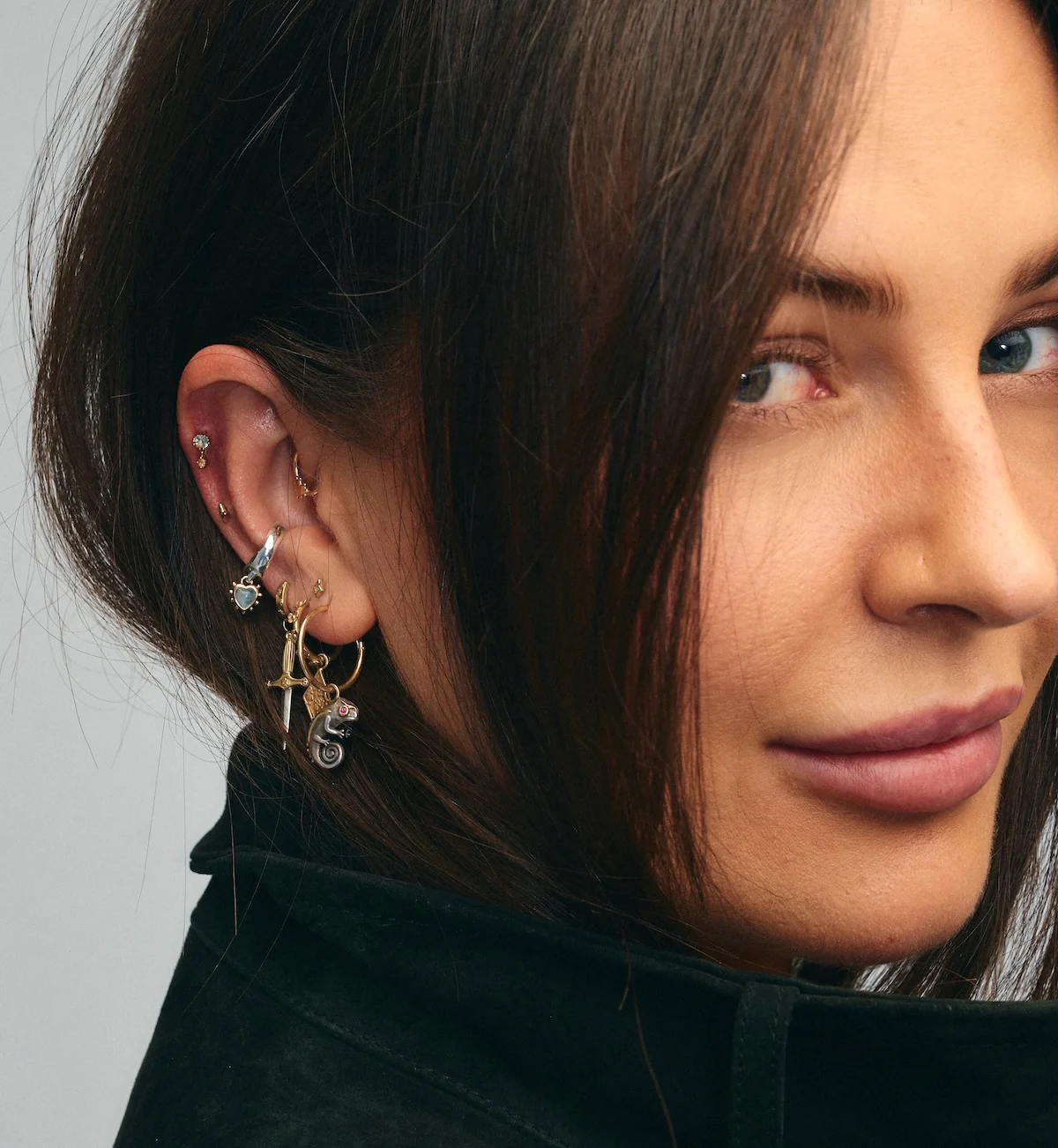 Moonbeam Glow Piercing Front 14K - Image 5