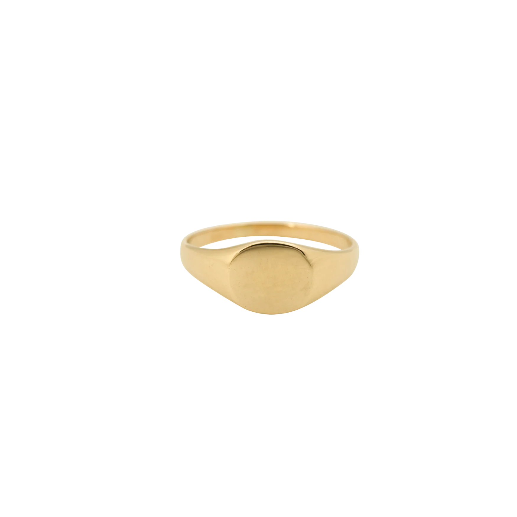 Pinky Signet Ring Round 14K - Image 4