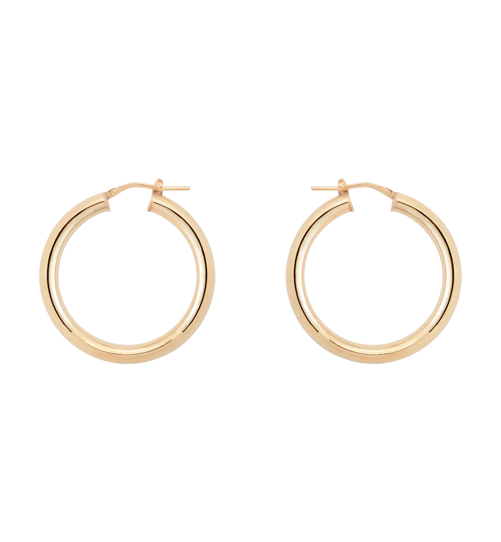 Round Plain Hoop Earrings - Image 3