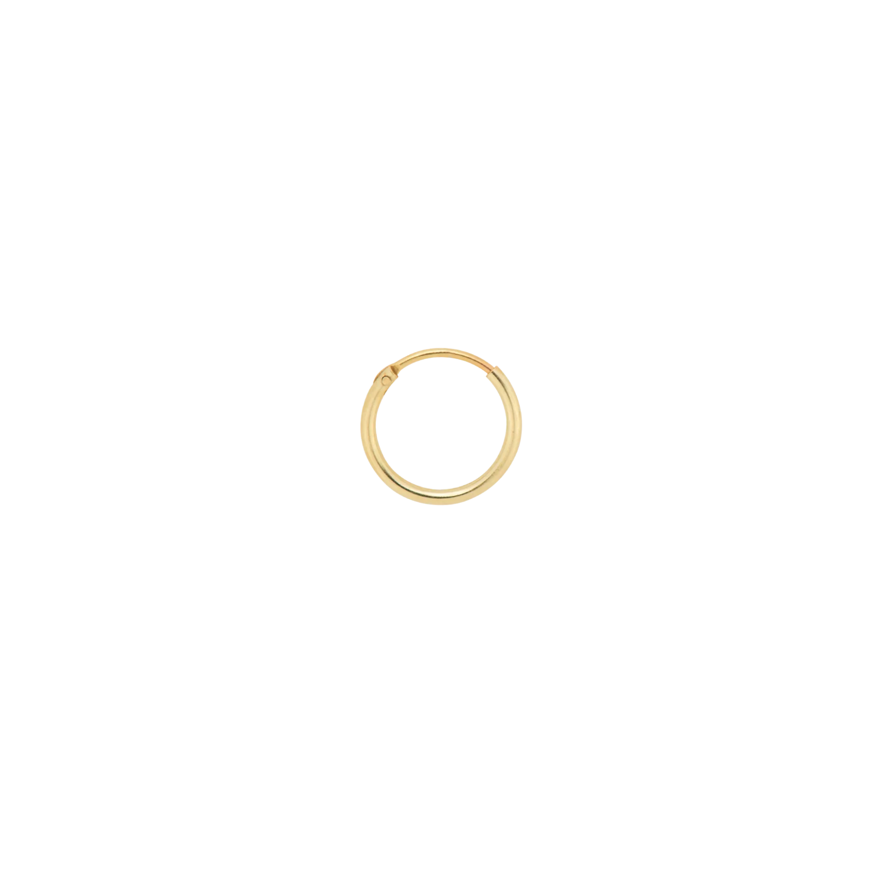 Single Plain Ring Earring 14K - Image 5