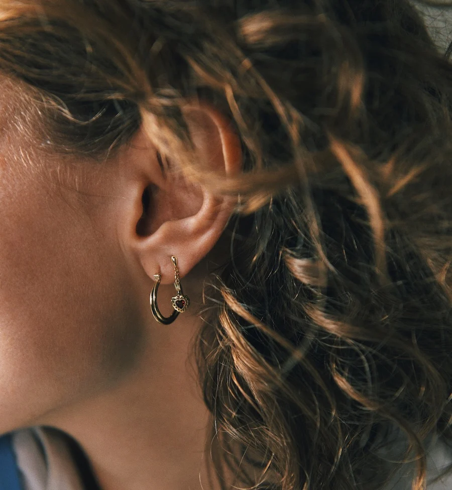 Single Tangled Star Stud Earring 14K - Image 3