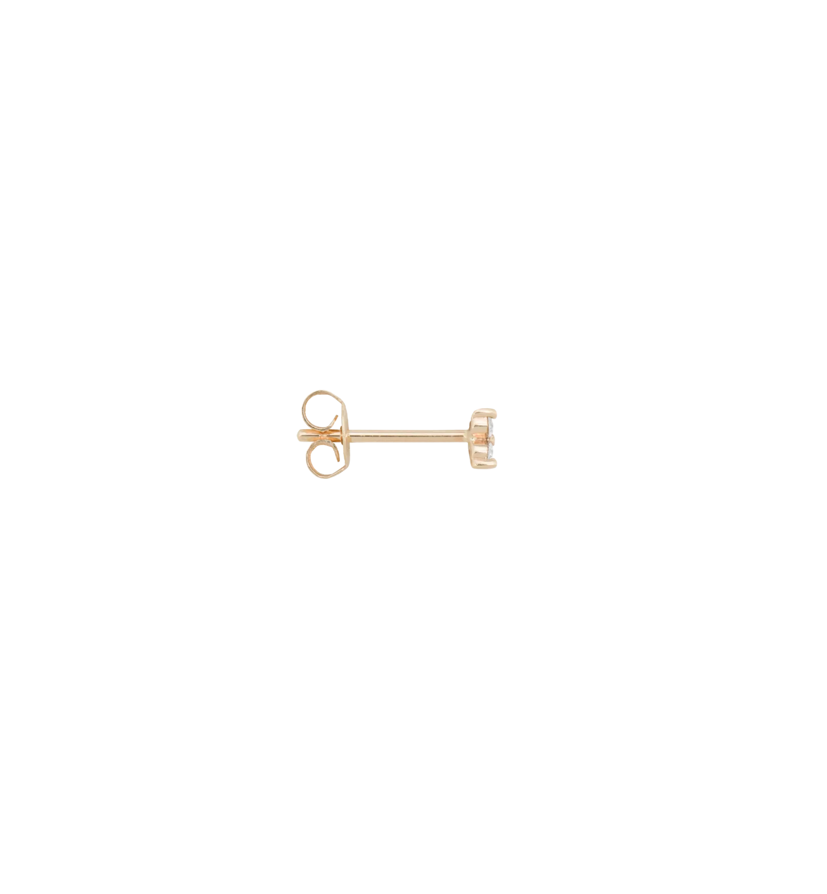 Single Trio Diamond Stud 14K - Image 3