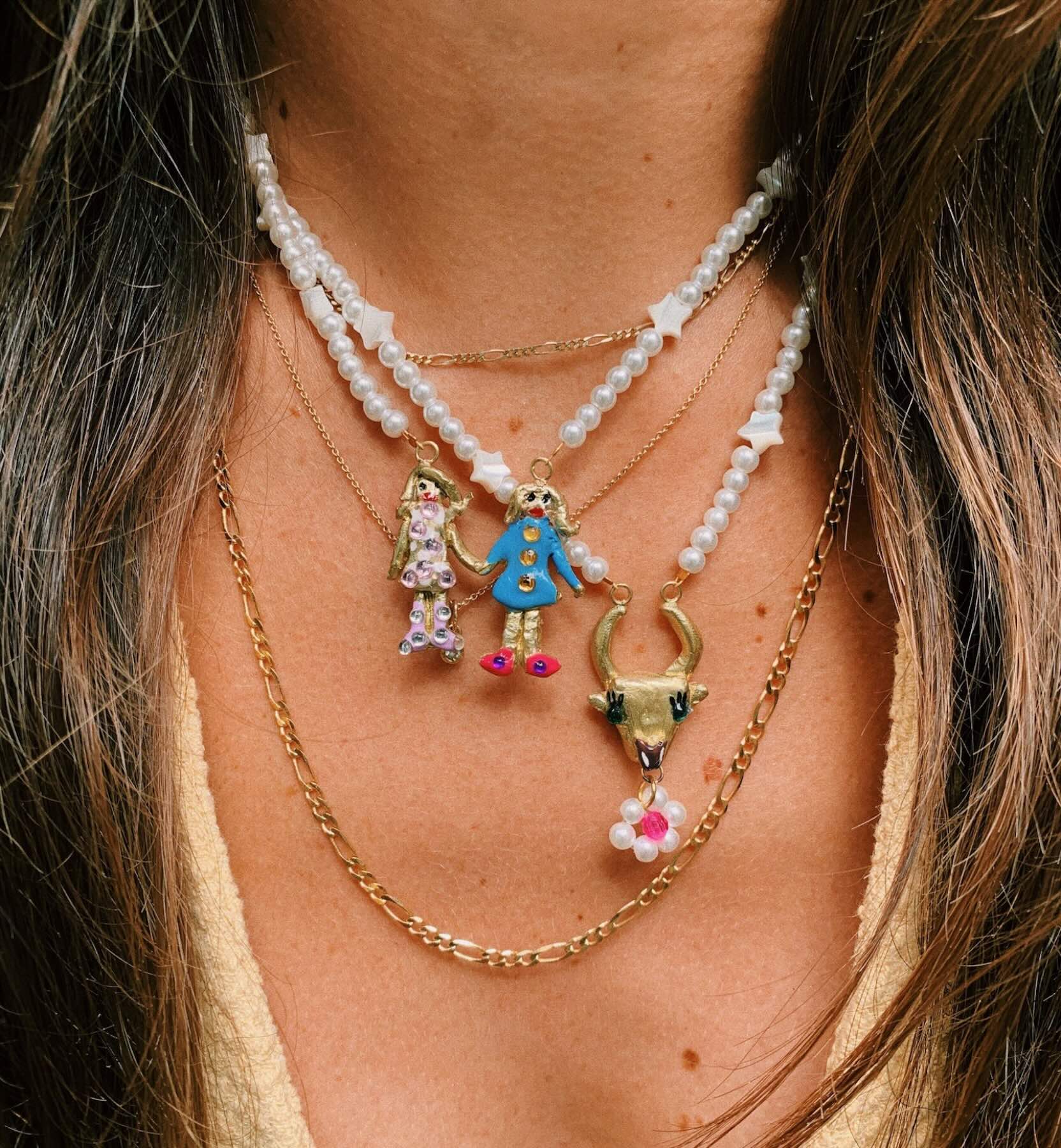 Susan Alexandra Zodiac Star Pearl Necklace - Image 5